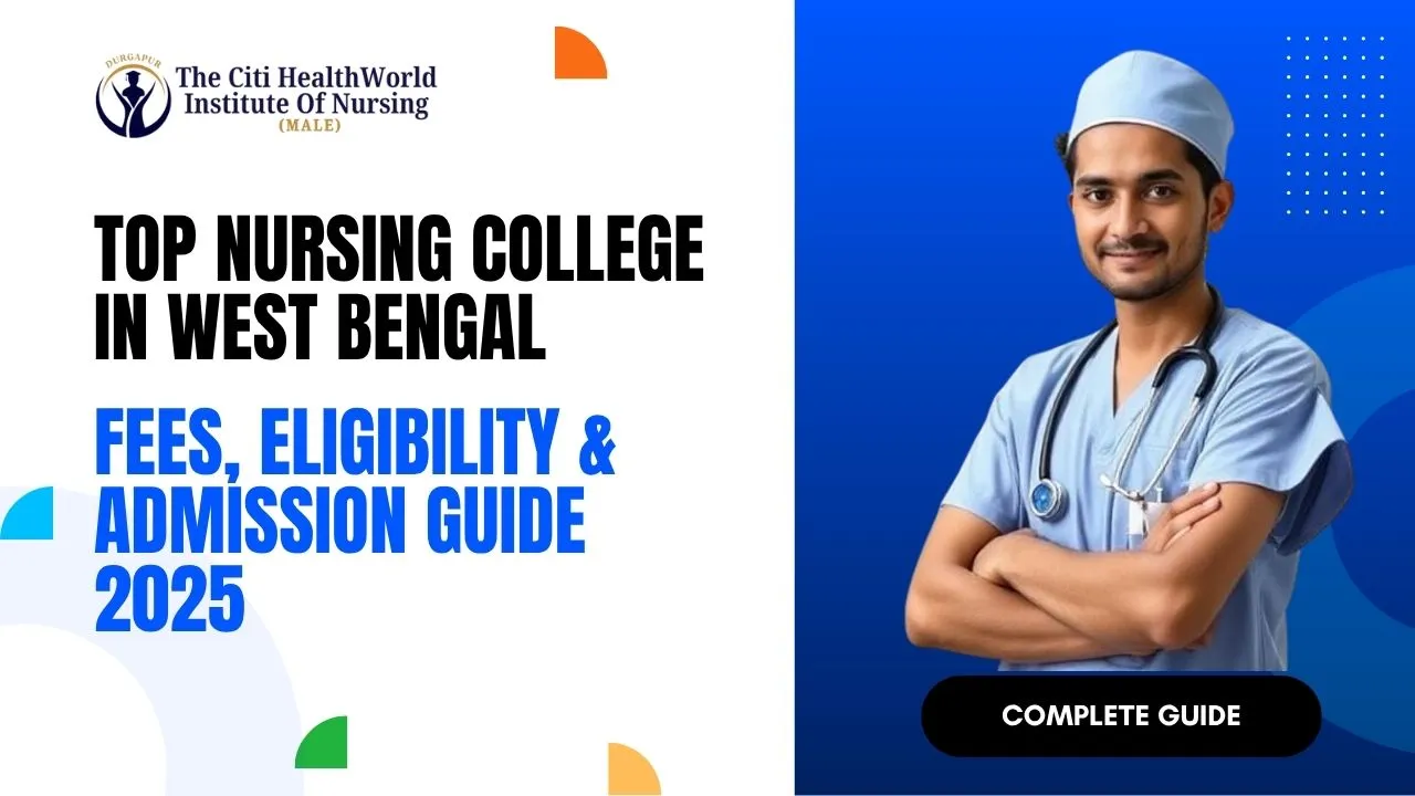 Nursing students standing at Citi Healthworld Top Nursing College in West Bengal