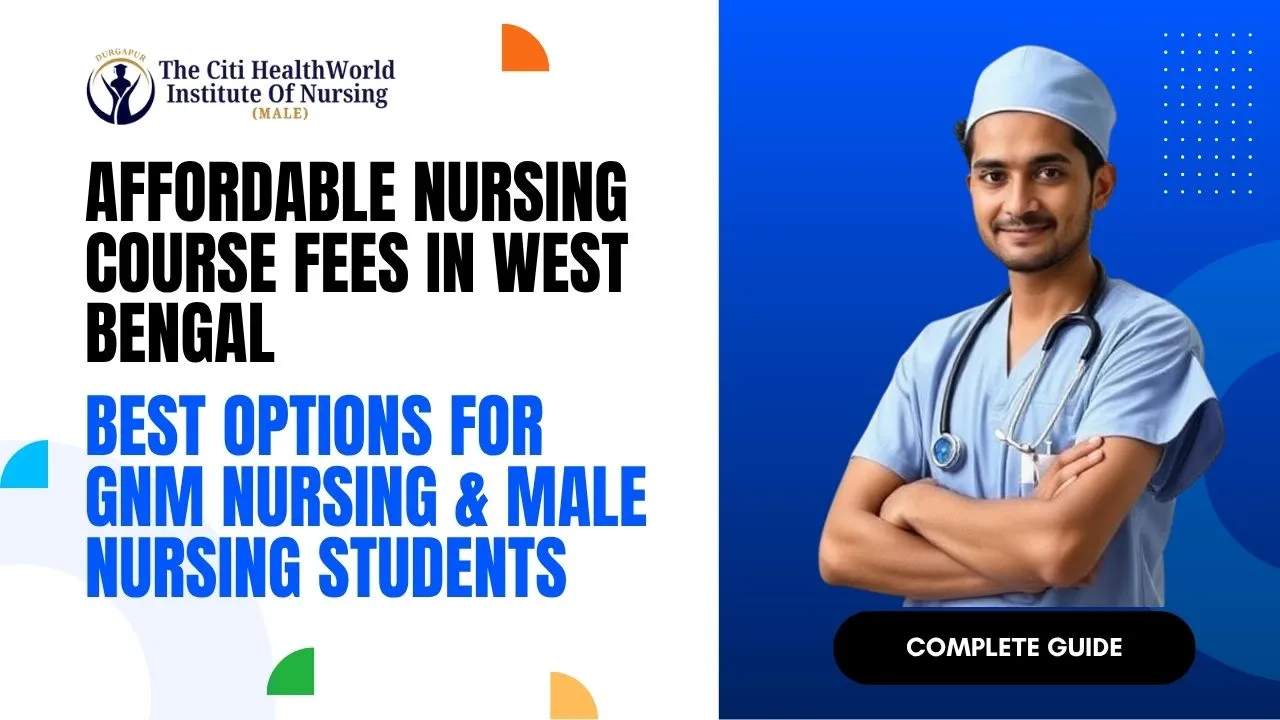 Student standing outside Citi Healthworld campus while learning about Nursing Course Fees in West Bengal
