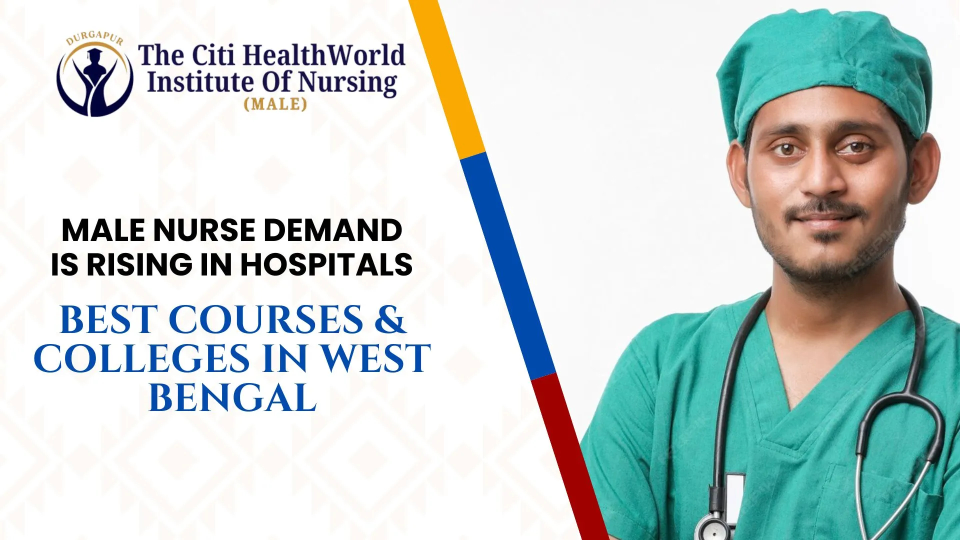 male nurse training at top nursing college in West Bengal