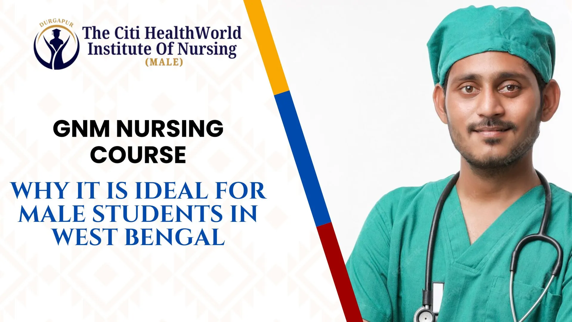 GNM Nursing Course students training at male nursing college in West Bengal