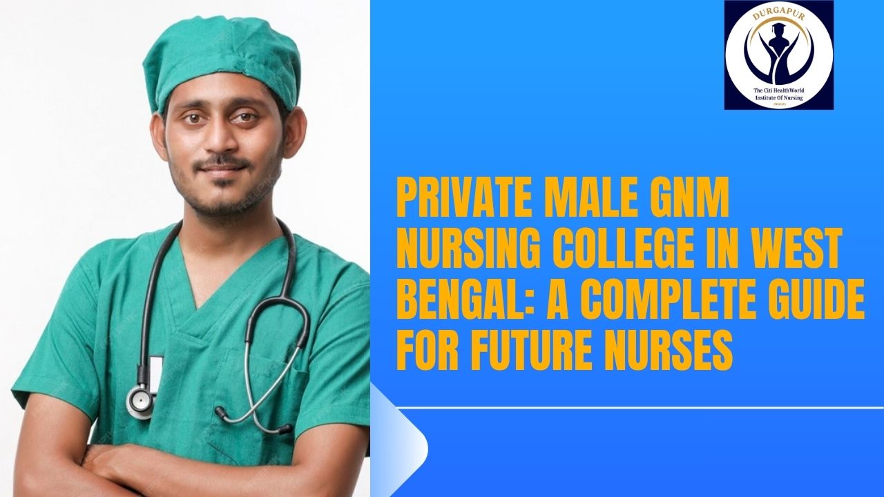 Private male GNM nursing college in West Bengal students training